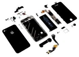 Onderdelen van een iPhone klaar voor reparatie bij Quick Phone Repair